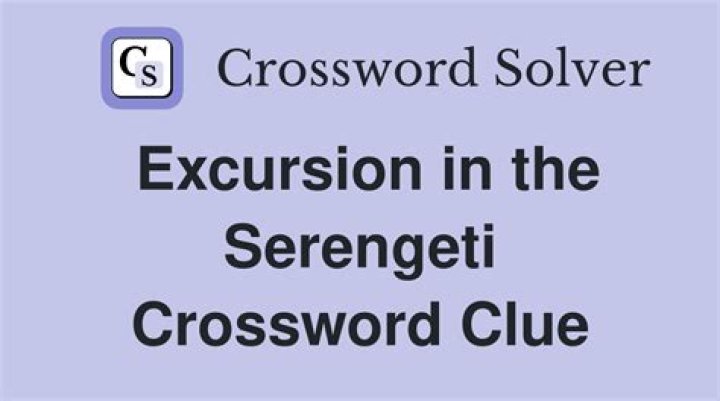 Serengeti sighting Crossword Clue