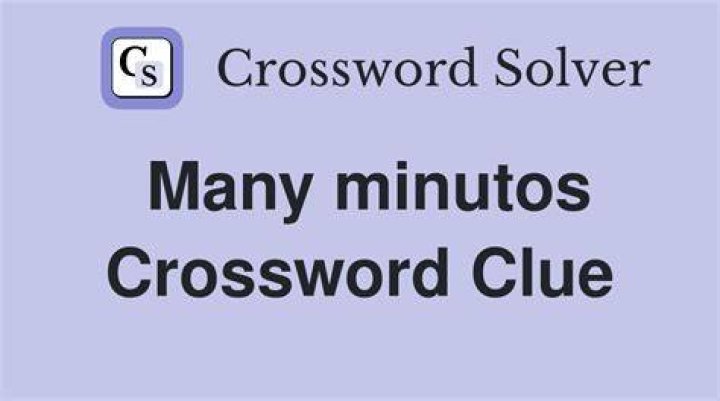Sesenta minutos Crossword Clue