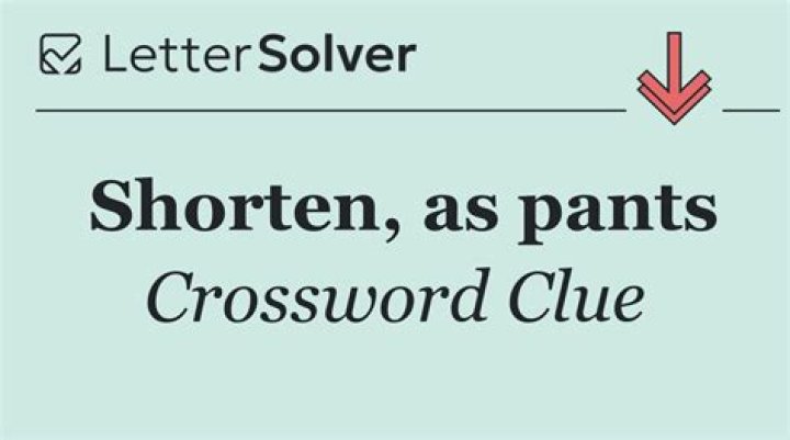 Shorten Crossword Clue