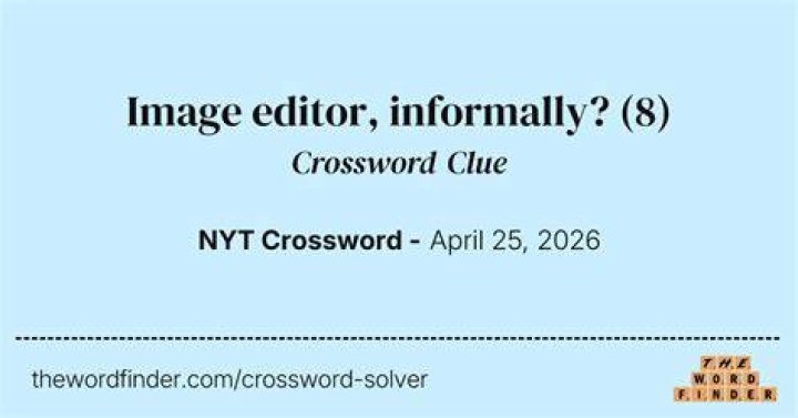 Simple graphics editor, informally Crossword Clue