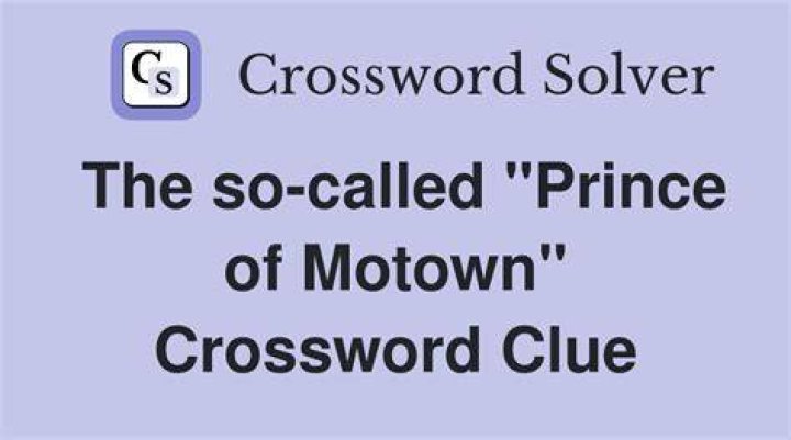Singer known as the “Prince of Motown” Crossword Clue