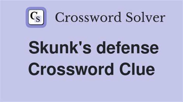 Skunk’s defense Crossword Clue