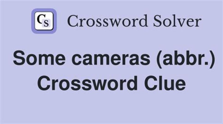 Some pro cameras, for short Crossword Clue