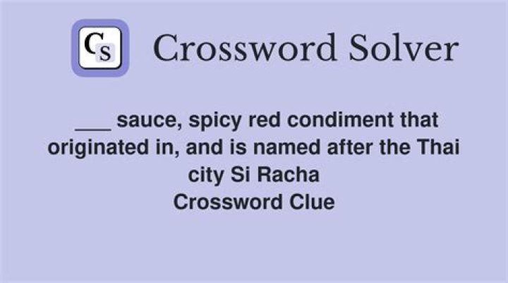 Spicy Thai condiment Crossword Clue