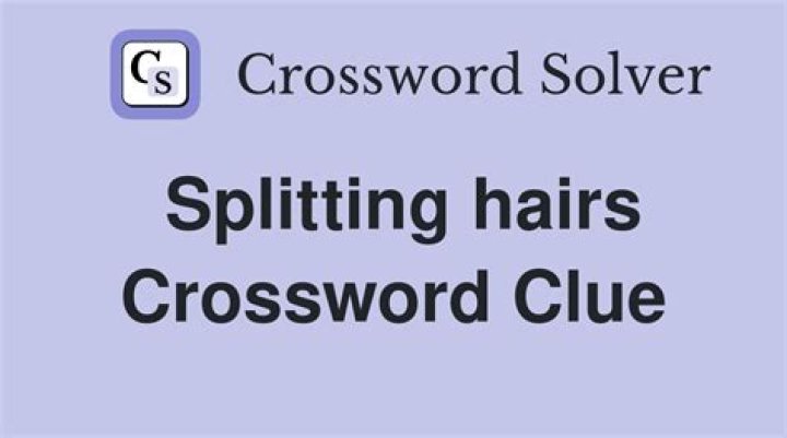 Split hairs Crossword Clue