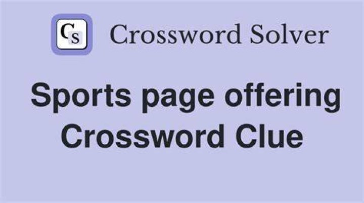 Sports page listings Crossword Clue