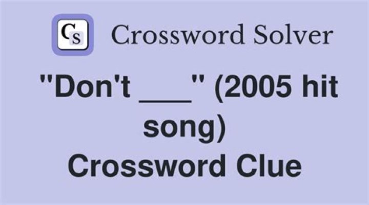 Stefani who sang the 1996 hit “Don’t Speak” Crossword Clue