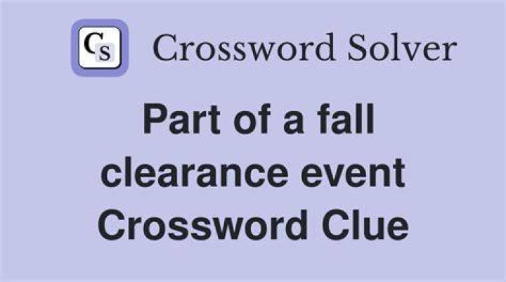 Store clearance event Crossword Clue