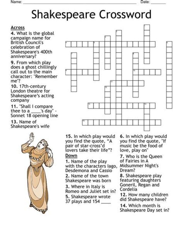 Stream of Shakespeare Crossword Clue