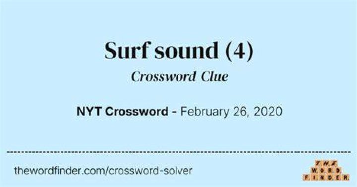 Surf’s sound Crossword Clue