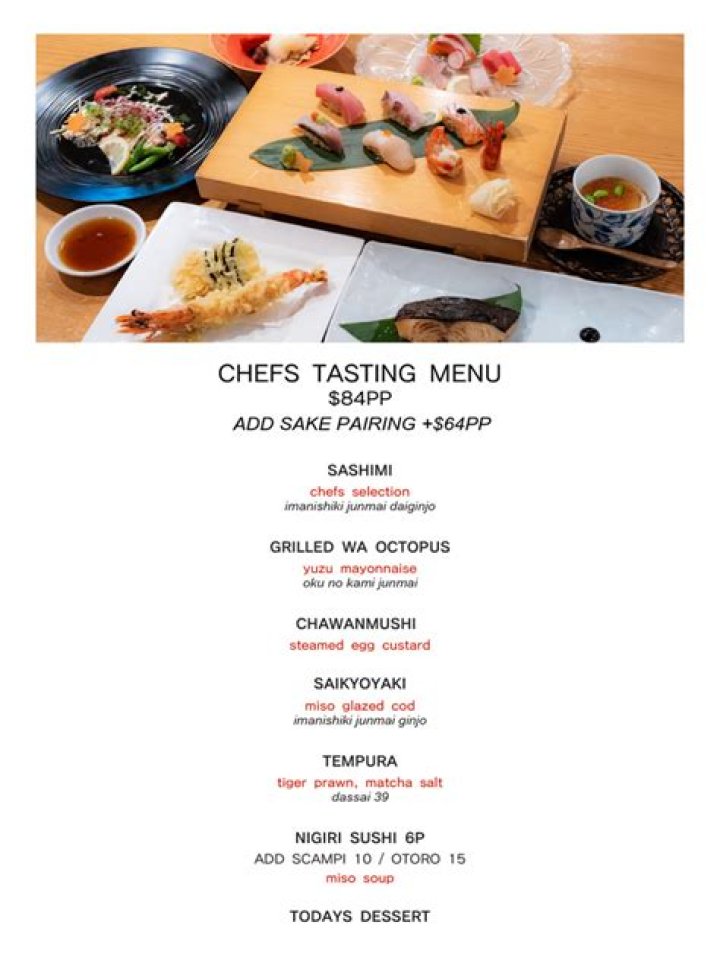 Sushi chef’s tasting menu Crossword Clue