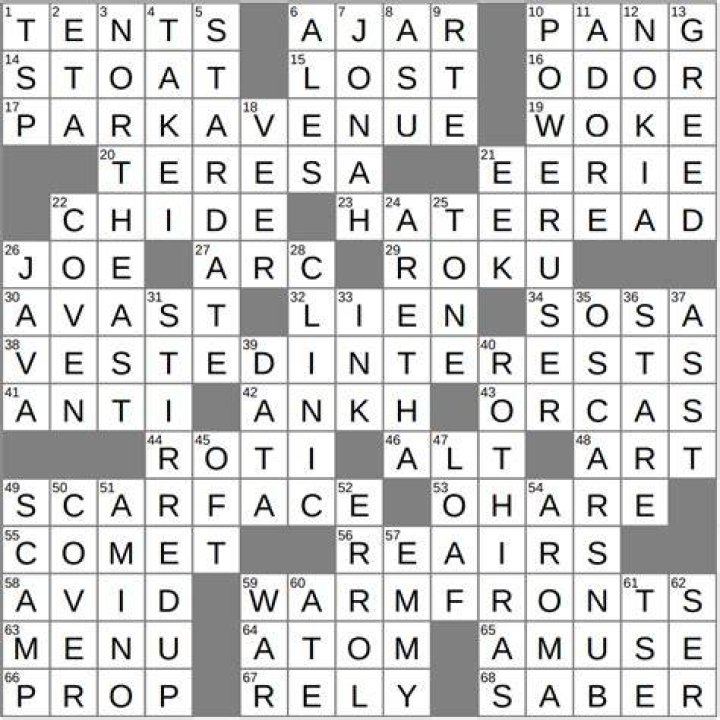 Technical data Crossword Clue