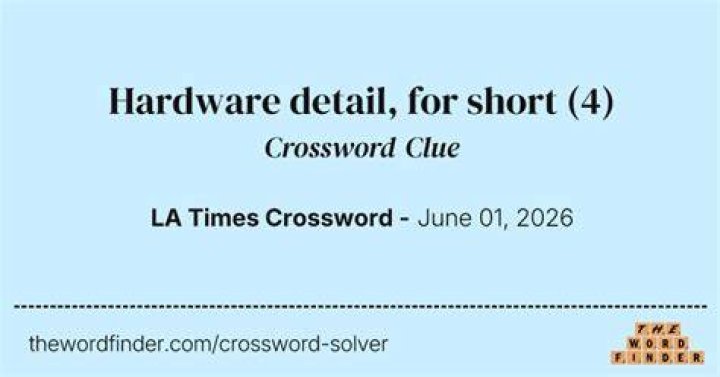 Technical detail, for short Crossword Clue