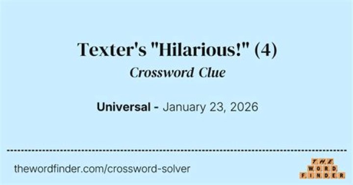 Texter’s response to a hilarious joke Crossword Clue