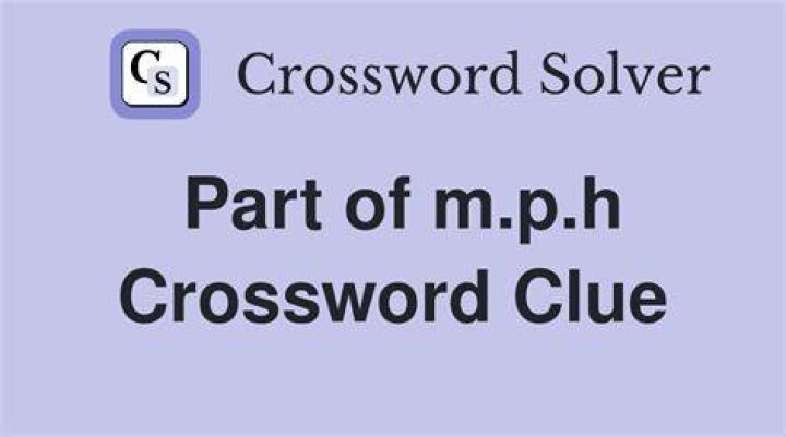 The “h” in m.p.h. Crossword Clue