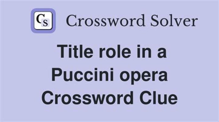 Title role in a Christmas opera Crossword Clue
