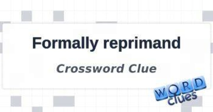 Token reprimand Crossword Clue