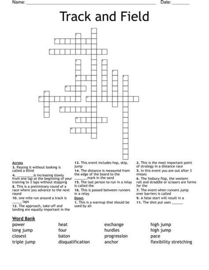 Track-and-field competition Crossword Clue