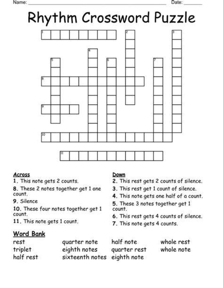 Tune with syncopated rhythm Crossword Clue
