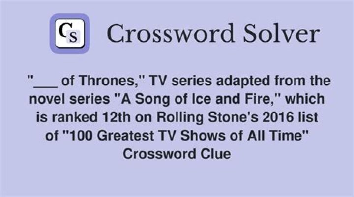 TV Guide’s “Best Series of All Time,” with “The” Crossword Clue