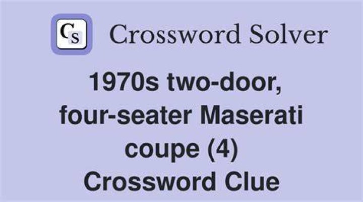 Two- or four-seater, maybe? Crossword Clue