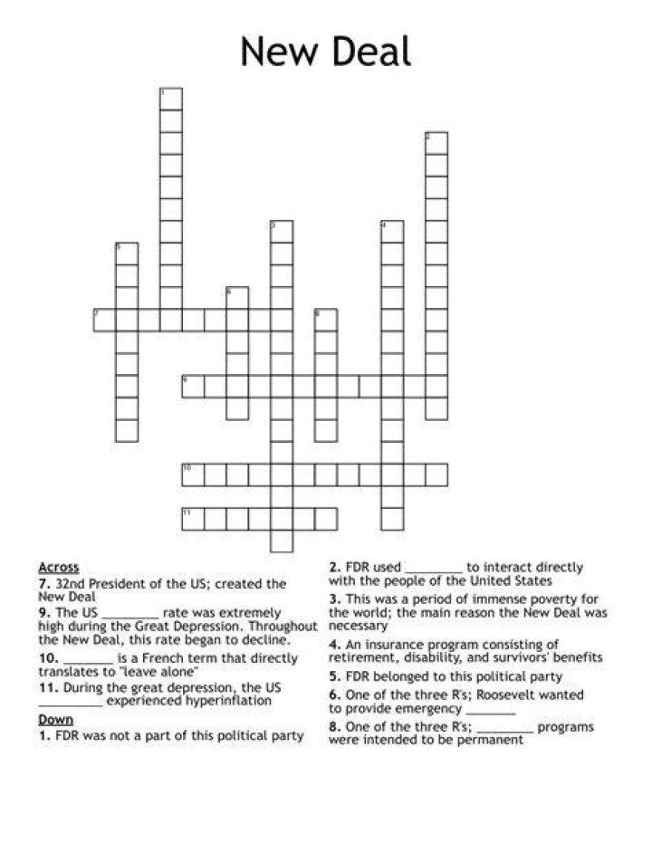 Utility org. created in F.D.R.’s New Deal Crossword Clue