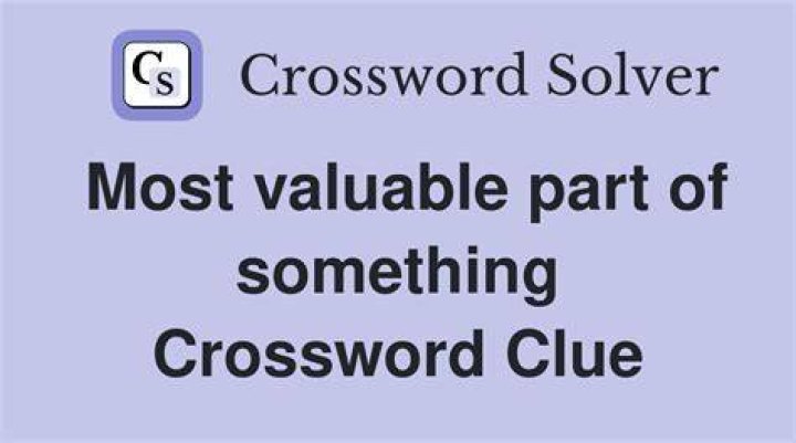 Valuable item Crossword Clue