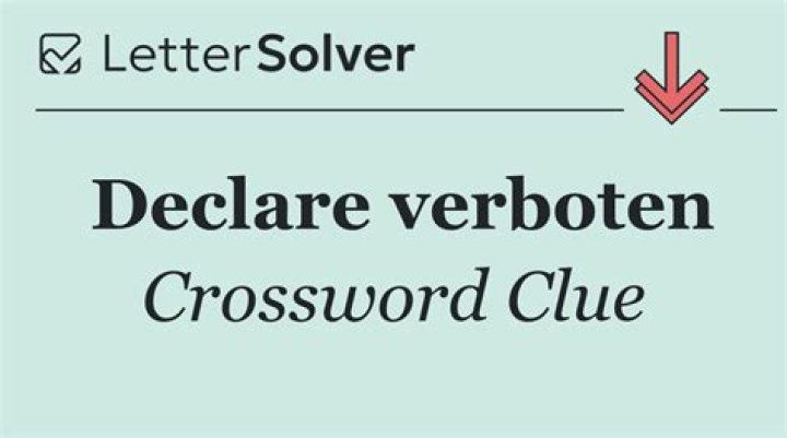 Verboten Crossword Clue