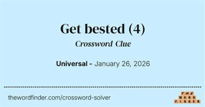 Was bested by Crossword Clue