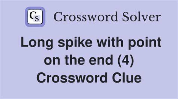 What a spike goes over Crossword Clue