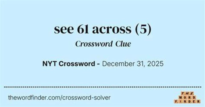 What the answer at 61-Across is written in Crossword Clue