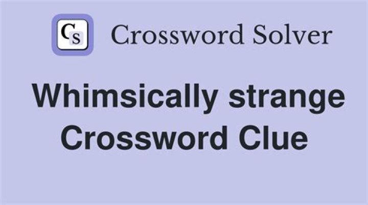 Whimsically witty Crossword Clue