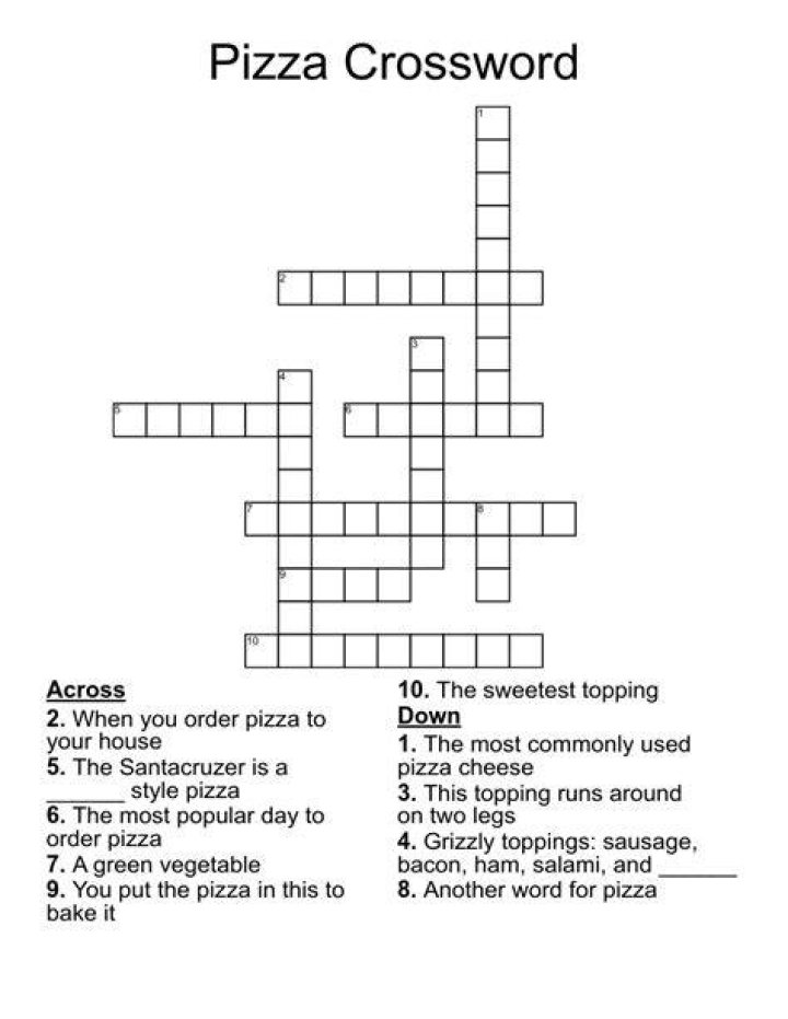 *White pizza toppings Crossword Clue
