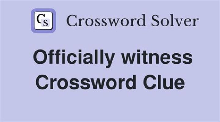 Words from a witness Crossword Clue