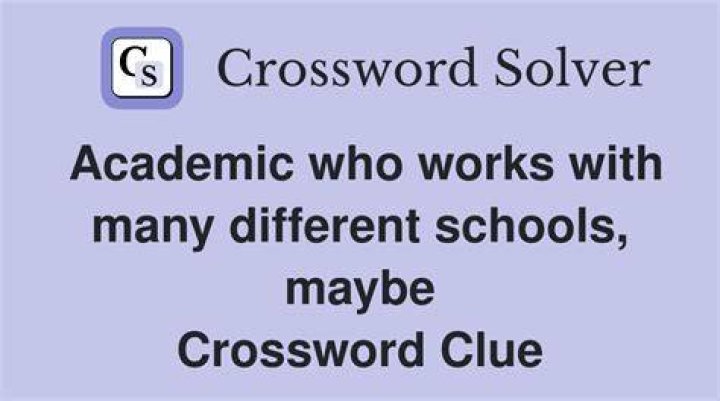 Works for a university, maybe Crossword Clue
