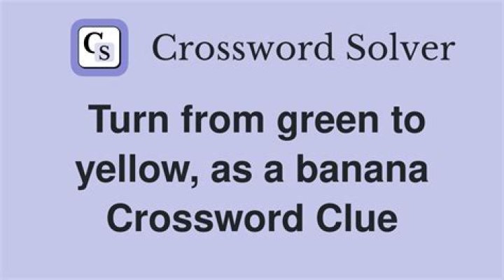 Yellow, as a banana Crossword Clue