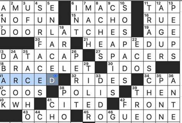 Yogi’s balancing stance with arms overhead Crossword Clue