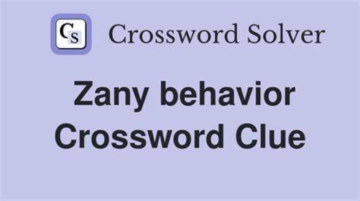 Zany action Crossword Clue